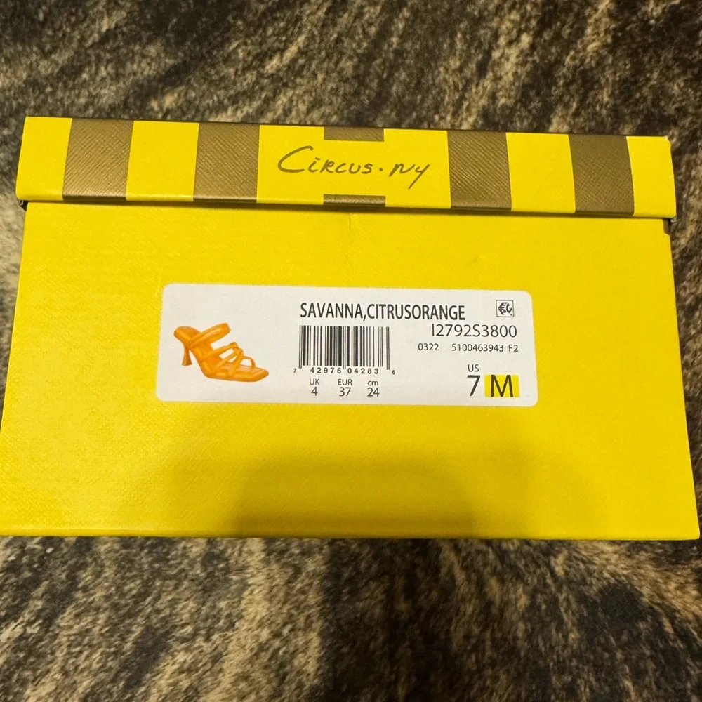 CIRCUS NY Sam Edelman Savanna Strappy Sandal orange citrus - Picture 6 of 6